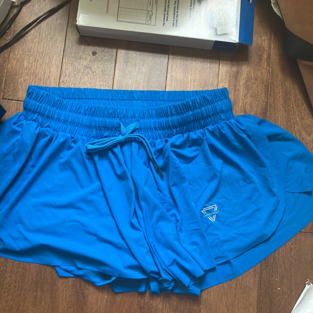 Blue flow shorts